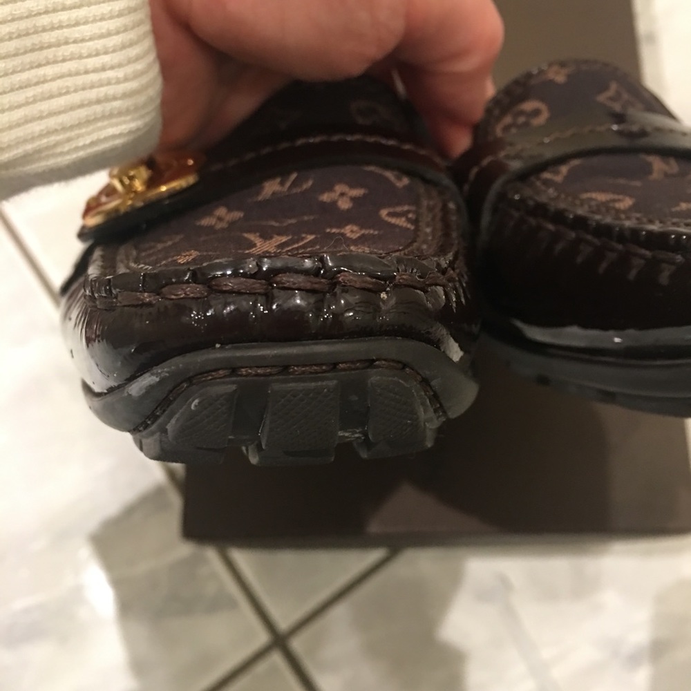 Louis Vuitton Loafers Mini Lin Monogram Ebene - Picture 8 of 9